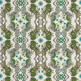 Caspian Satin Lime by Clarke And Clarke Designer Fabric WILDERIE BY EMMA J SHIPLEY FOR C&C COTTON - 100% United Kingdom HEAVY Horizontal: 27 and Vertical: 24.61 54 - Swanky Fabrics -