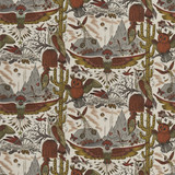Frontier Linen Gold by Clarke And Clarke Designer Fabric WILDERIE BY EMMA J SHIPLEY FOR C&C COTTON - 60%;LINEN - 40% Spain HEAVY Horizontal: 54 and Vertical: 29.1 54 - Swanky Fabrics -