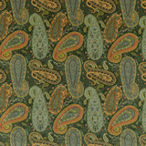 Peregrine Paisley Velvet Emerald by Mulberry Designer Fabric MULBERRY LONG WEEKEND COTTON - 83%;POLYESTER - 17% United Kingdom Horizontal: 17.336 and Vertical: 22.852 52.008 - Swanky Fabrics -