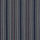 Racing Stripe Indigo by Mulberry Designer Fabric MULBERRY STRIPES II COTTON - 68%;JUTE - 32% India Horizontal: 13.199 and Vertical: 52.796 - Swanky Fabrics -