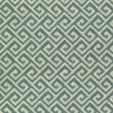 F2417 Aqua by Greenhouse Designer Fabric 100% Polyester China 21,000 double rubs </p><p>Repeat: 2" H, 3" V 54" - Swanky Fabrics -