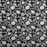 Charming Climb Black by Carole Designer Fabric From The Heart 70% Polyester, 30% Cotton India N/A 9 1/2" V, 8 1/2" H 51.5" - Swanky Fabrics -