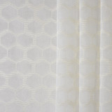 Evident Love Cream by Carole Designer Fabric Sheer Philosophy 100% Polyester Turkey N/A 15" V, 19 1/4" H 118" - Swanky Fabrics -