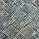 Tile Walk Indigo by Carole Designer Fabric Well-Traveled 80% Cotton, 20% Linen-SSR Pakistan 12,000 Wyzenbeek Double Rubs 27" V, 13 1/2" H 54" - Swanky Fabrics -