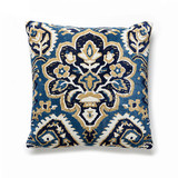 Oushak Linen Velvet Pillow/Indigo Sc 0002Oushpill by The House of Scalamandre
 Designer Pillow  81% LINEN / 10% COTTON /|9% POLYESTER USA  Horizontal:  and Vertical:    - Swanky Fabrics -
