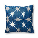 Star Power Pillow/Navy Hn 0004Starpill by The House of Scalamandre
 Designer Pillow  100% LINEN USA MEDIUM DUTY Horizontal: 7.5" and Vertical: 7.5" 54"  - Swanky Fabrics -