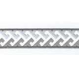 Burgess Tape 4 Pewter by Stout Designer Trim STITCHED UP TRIM 100%COT %BEMB INDIA MARTINDALE WEAR TEST (18 000 CIRCULAR RUBS) Horizontal: 0.750 and Vertical: 0.750 2.5 in - Swanky Fabrics -