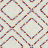 Beaded Lattice Carnival 410510 by PKL Studio Designer Fabric - 100% Cotton Embroid:100% Viscose INDIA 51000 Horizontal: 12.5 and Vertical: 11.5 55 - Swanky Fabrics -