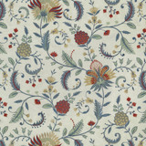 Carlotta Emb Jewel 410642 by PKL Studio Designer Fabric - 76% Polyester 24% Cotton Embroid:100% Viscose INDIA 51000 Horizontal: 17 and Vertical: 19.375 54 - Swanky Fabrics -