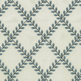 Clover Lane Emb Porcelain 410572 by PKL Studio Designer Fabric - 100% Polyester Embroid:100% Viscose INDIA 51000 Horizontal: 5.375 and Vertical: 6.25 55 - Swanky Fabrics -