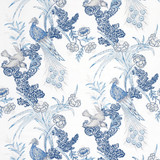 Peacock Porcelain 175915 by Schumacher Fabric Schumacher Fabric Peacock Porcelain 175915Fabric COTTON 100% THAILAND </p><p>Repeat: H: HORZ. 17 1/2" (44CM), V: VERT. 26" (66CM) 52 1/2" (133CM) - Fabric Carolina -