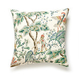 Kelmescott Hand Block Pillow/Leaf On Ivory Sc 0002Kelmpill by The House of Scalamandre
 Designer Pillow  100% LINEN USA LIGHT DUTY Horizontal:  and Vertical:    - Swanky Fabrics -