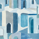 Riad Cotton Print/Mediterranean Sc 000116637 by Scalamandre
 Designer Fabric SAHARA                                                                 60% COTTON 40% LINEN AUSTRIA MEDIUM DUTY Horizontal: 31.625" and Vertical: 58" 58"  - Swanky Fabrics -