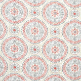 Place Setting Coral by Carole Designer Fabric Artisan 100% Cotton PAKISTAN 12 1/2" V, 13 1/2" H HD 55" - Swanky Fabrics -