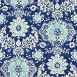 Palmetto Bluff Harbor by Carole Designer Fabric Bluebell 100% Cotton-Soil Repellent Usa 26 1/4" V, 27" H HD 56.5" - Swanky Fabrics -