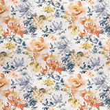 Flower Party Copper by Carole Designer Fabric Dawn & Dusk 100% Cotton India 27" V, 13 1/2" H HD 54" - Swanky Fabrics - Flower Party Copper by Carole Designer Fabric Dawn & Dusk 100% Cotton India 27" V, 13 1/2" H HD 54" - Swanky Fabrics -