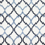 Larger Picture Indigo by Carole Designer Fabric Dawn & Dusk Base: 100% Cotton, Embr: 78% Cotton, 22% Viscose India 15 1/4" V, 6 1/2" H HD 50" - Swanky Fabrics -