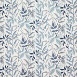 My Friends Cornflower by Carole Designer Fabric Dewdrop Base: 58% Cotton, 42% Polyester. Embr: 100% Rayon India 12 1/2" V, 12 1/2" H HD 50" - Swanky Fabrics -