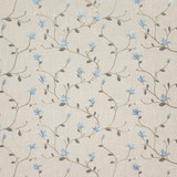 Season Opener Bluebell by Carole Designer Fabric Dewdrop 52% Polyester, 21% Viscose, 18% Cotton, 9% Linen India 9 1/2" V, 16 3/4" H 51" - Swanky Fabrics -