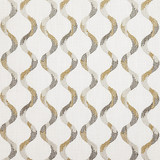 Patched In Goldenrod by Carole Designer Fabric Evergreen Base: 100% Polyester. Embr: 100% Polyester India 9 1/2" V, 5 1/4" H 53" - Swanky Fabrics -