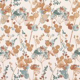 Escape To Coral by Carole Designer Fabric Harvest 100% Cotton India 27" V, 13 1/2" H HD 54" - Swanky Fabrics -