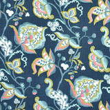 Hidden Path Indigo by Carole Designer Fabric Jade 100% Cotton-SSR Pakistan 25 1/4" V, 13 1/2" H HD 54" - Swanky Fabrics - Hidden Path Indigo by Carole Designer Fabric Jade 100% Cotton-SSR Pakistan 25 1/4" V, 13 1/2" H HD 54" - Swanky Fabrics -