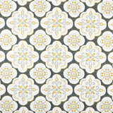 Wonderland Chrome by Carole Designer Fabric Moonstone 100% Cotton Spain 9" V, 9" H 54" - Swanky Fabrics -