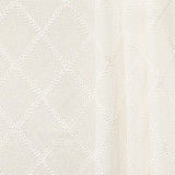 Get To The Point Ivory by Carole Designer Fabric Perfect Balance Base: 100% Polyester, Embr: 50% Cotton, 50% Rayon India 6 1/4" V, 5 3/8" H 56.5" - Swanky Fabrics -