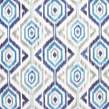 Missed Connections Ocean by Carole Designer Fabric Prisma 100% Cotton SPAIN 27" V, 27" H HD 54" - Swanky Fabrics -