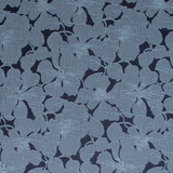 Garden Stroll Navy by Carole Designer Fabric Radiance 100% Polyester Turkey 29 1/2" V, 19" H 57" - Swanky Fabrics -