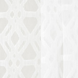 Best Way White by Carole Designer Fabric Sheer Luxury 100% Polyester-Weighted Hem INDIA 6 5/8" V, 4 1/8" H 116" - Swanky Fabrics -