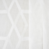 Flip Over White by Carole Designer Fabric Sheer Luxury 100% Polyester TURKEY 5 7/8" V, 15 1/8" H 118" - Swanky Fabrics -