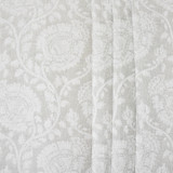 Give In Smoke by Carole Designer Fabric Sheer Luxury 93% Polyester, 7% Cotton-Weighted Hem INDIA 13 1/2" V, 9 7/8" H 116" - Swanky Fabrics -