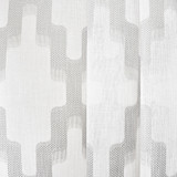 On Behalf Gray by Carole Designer Fabric Sheer Luxury 100% Polyester TURKEY 15 1/4" V, 6" H 118" - Swanky Fabrics -