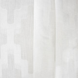On Behalf White by Carole Designer Fabric Sheer Luxury 100% Polyester TURKEY 15 1/4" V, 6" H 118" - Swanky Fabrics -