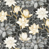 Lecanto Noir  by Kasmir Designer Fabric 1476 100% Cotton  TURKEY  </p><p>Repeat: Horizontal: 54 inches and Vertical: 24 7/8 inches 54  - Swanky Fabrics -