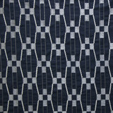 Macanally Navy  by Kasmir Designer Fabric 1474 70% Cotton 20% Rayon 10% Polyester  INDIA  </p><p>Repeat: Horizontal: 4 3/8 inches and Vertical: 5 inches 54  - Swanky Fabrics -