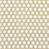 Pergamon 524 Oat by Maxwell Designer Fabric SHEER PATHS 100% POLYESTER TURKEY  V-1.75" H-1" 118" EMB. WIDTH 110"  - Swanky Fabrics -