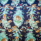 Habitat Navy by Europatex Designer Fabric Habitat 100% Cotton 26.7" H, 44.7" V 57.00 inches - Swanky Fabrics -