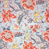 Wild Flower Blue by Europatex Designer Fabric Wild Flower 85% Polyester, 15% Linen 55.00 inches - Swanky Fabrics -