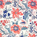 Wild Flower White by Europatex Designer Fabric Wild Flower 85% Polyester, 15% Linen 55.00 inches - Swanky Fabrics -