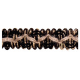 04007 Black by Europatex Designer Fabric Portofino 50% Viscose, 50% Cotton 0.63 inches - Swanky Fabrics -