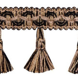 05000 Black by Europatex Designer Fabric Portofino 50% Viscose, 50% Cotton 2.25 inches - Swanky Fabrics -