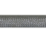 0830 Silver by Europatex Designer Fabric Metallic 100% Polyester 0.50 inches - Swanky Fabrics -