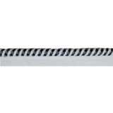 Broadway Navy by Europatex Designer Fabric Avenue 50% Viscose, 50% Cotton 0.75 inches - Swanky Fabrics -