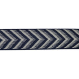 Flounder Navy by Europatex Designer Fabric Sirenia 50% Viscose, 50% Cotton 2.50 inches - Swanky Fabrics -