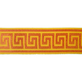 Greek Key Mandarin by Europatex Designer Fabric Tapes Decor 100% Polyester 1.40 inches - Swanky Fabrics - Greek Key Mandarin by Europatex Designer Fabric Tapes Decor 100% Polyester 1.40 inches - Swanky Fabrics -