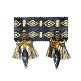 Le Havre Ink by Europatex Designer Fabric Elegant Dream 80% Rayon, 20% Acrylic 4.00 inches - Swanky Fabrics -