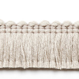 Legacy Brushed Fringe Stone by Europatex Designer Fabric Legacy 97% Linen, 3% Polyester 1.20 inches - Swanky Fabrics -