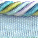 Nayla Teal by Europatex Designer Fabric Hoopla 100% Polyester 0.25 inches - Swanky Fabrics -